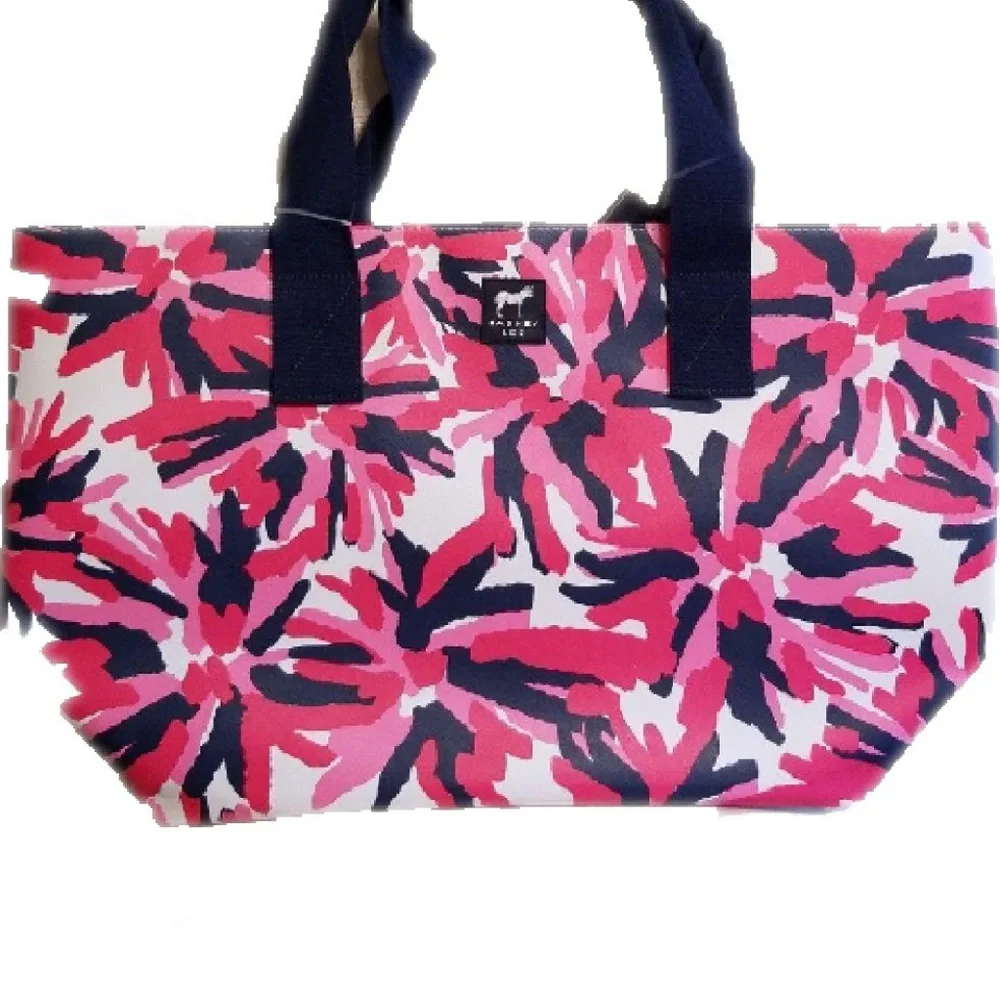 Dabney Lee Large Floral Pink White Tote